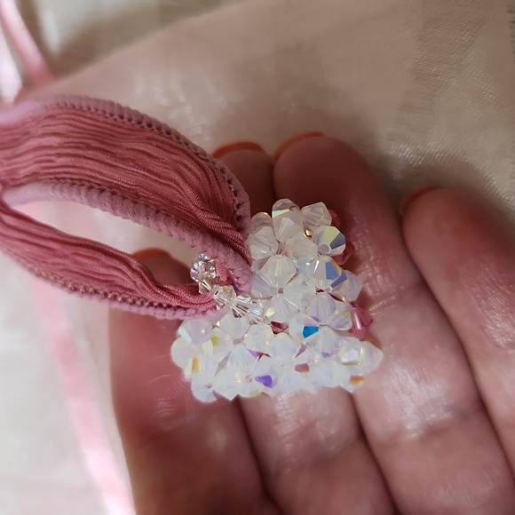 Crystal Breast Cancer Awareness 🎀 Ribbon, Heart, Handmade Necklace - Picture 3 of 10